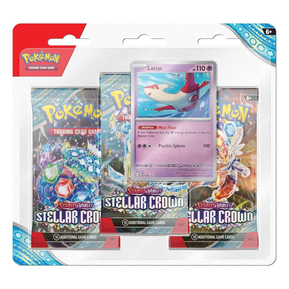 Pokemon Stellar Crown 3pk Blister