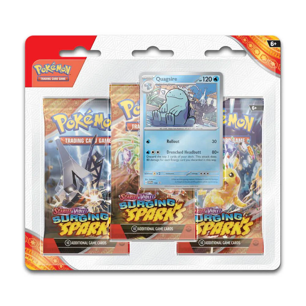 Pokemon Surging Sparks 3 Pack Blister